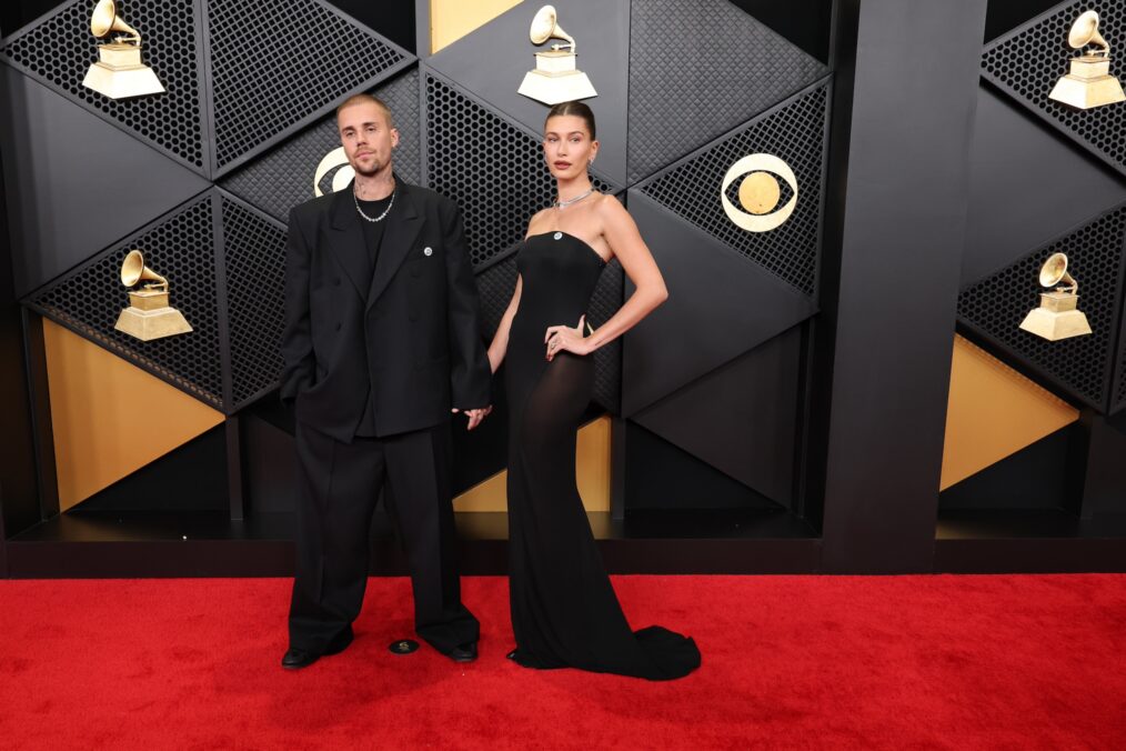 Justin Bieber and Hailey Bieber attend the 68th GRAMMY Awards