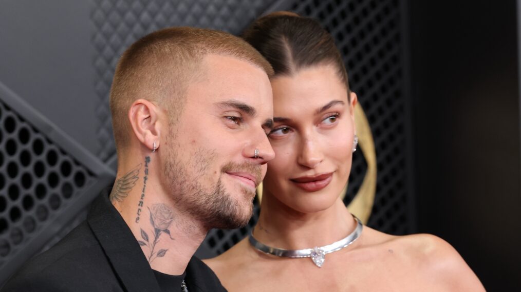 Justin Bieber and Hailey Bieber attend the 68th GRAMMY Awards