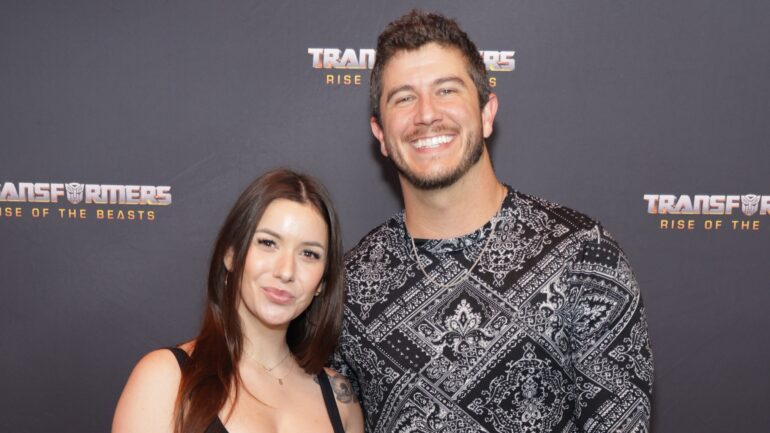 Amber Pike and Matt Barnett attends the "Transformers: Rise of the Beasts" screening at Regal Atlantic Station on May 31, 2023 in Atlanta, Georgia.