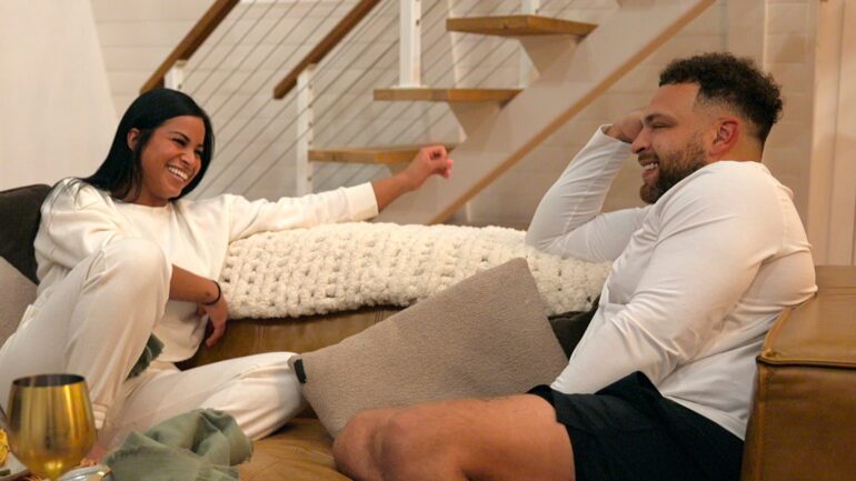 Brittany Wicker, Devonta Anderson in episode 1011 of Love is Blind.