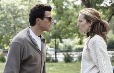 Sarah Pidgeon as Carolyn Bessette, Paul Anthony Kennedy as John F. Kennedy Jr. in 'Love Story'