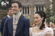Luke Thompson as Benedict Bridgerton, Yerin Ha as Sophie Baek in the 'Bridgerton' Season 4 finale