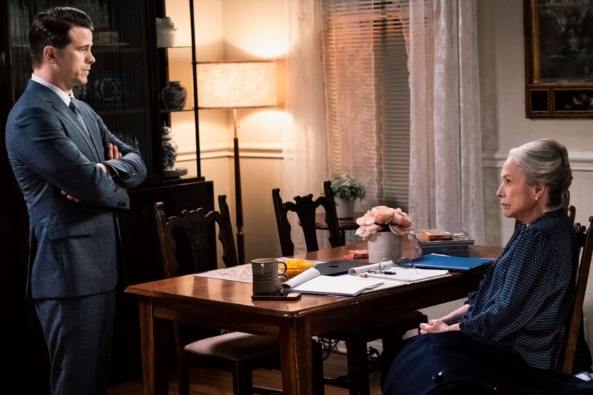 Jason Ritter and Kathy Bates in 'Matlock' Season 2 Episode 9, 'Collateral'