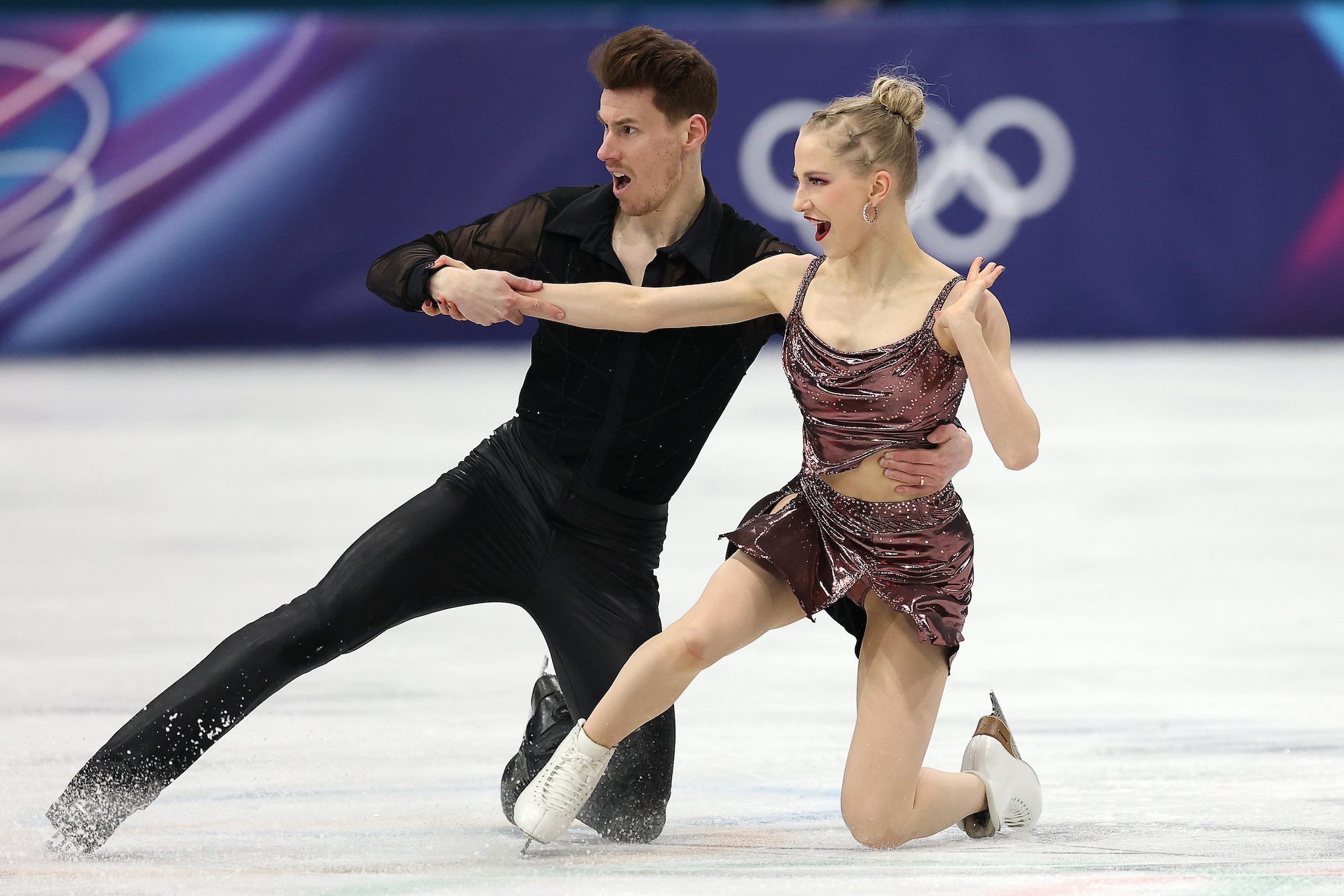 Juulia Turkkila and partner Matthias Versluis of Team Finland compete in Ice Dance - Rhythm Dance Qualification on day three of the Milano Cortina 2026 Winter Olympic games at Milano Ice Skating Arena on February 09, 2026 in Milan, Italy.