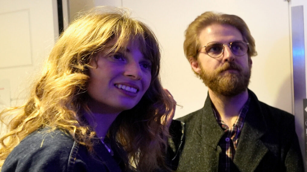 Maya Hawke and Christian Lee Hutson backstage at the 37th Annual Tibet House US Benefit Concert at Carnegie Hall on February 26, 2024, in New York City