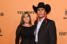 Sara Ann Haney-Brings Plenty and Moses Brings Plenty attend the premiere of Paramount Pictures' 'Yellowstone' at Paramount Studios on June 11, 2018 in Hollywood, California.