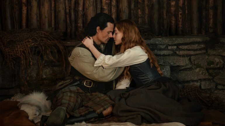 Jamie Roy and Harriet Slater in 'Outlander: Blood of My Blood' Season 2
