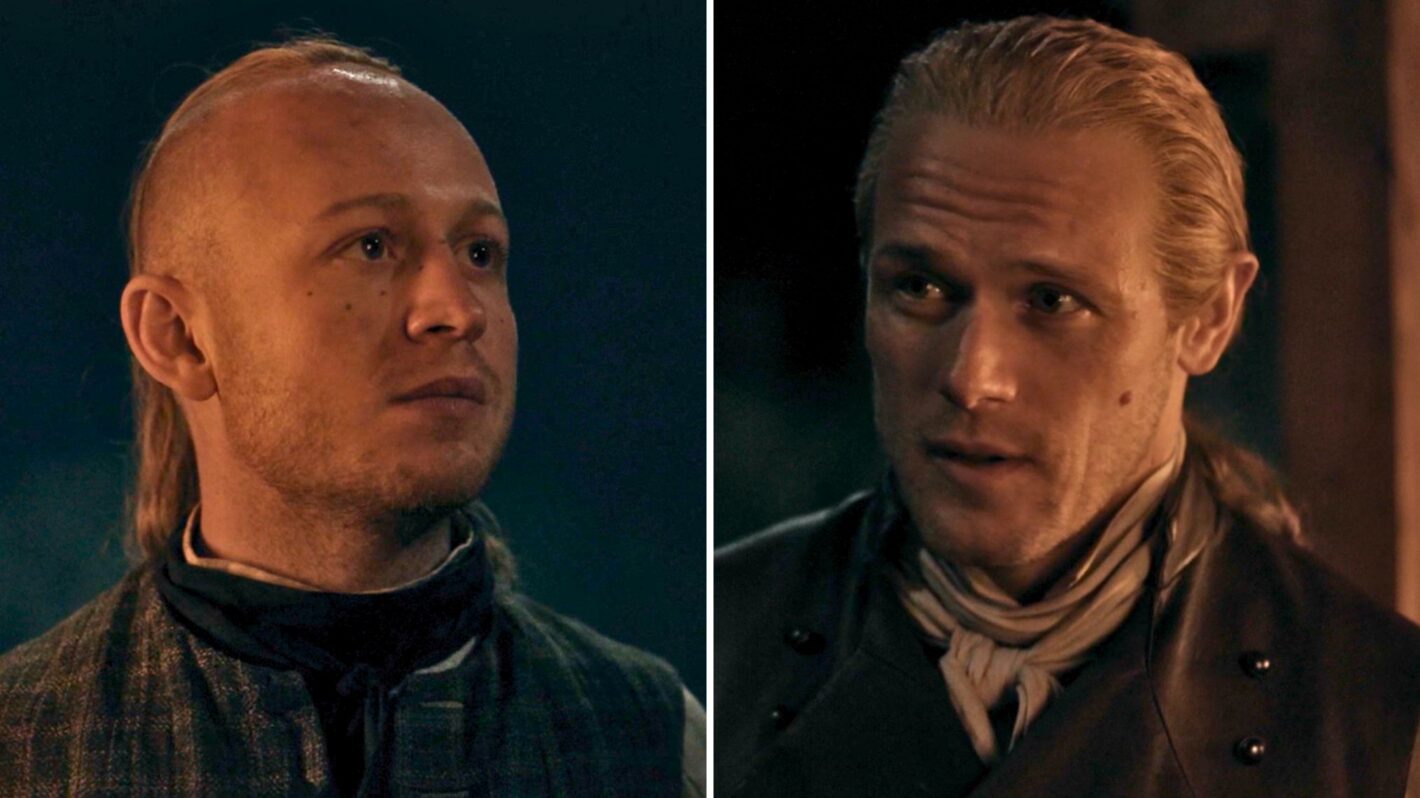 John Bell and Sam Heughan in 'Outlander' Season 8