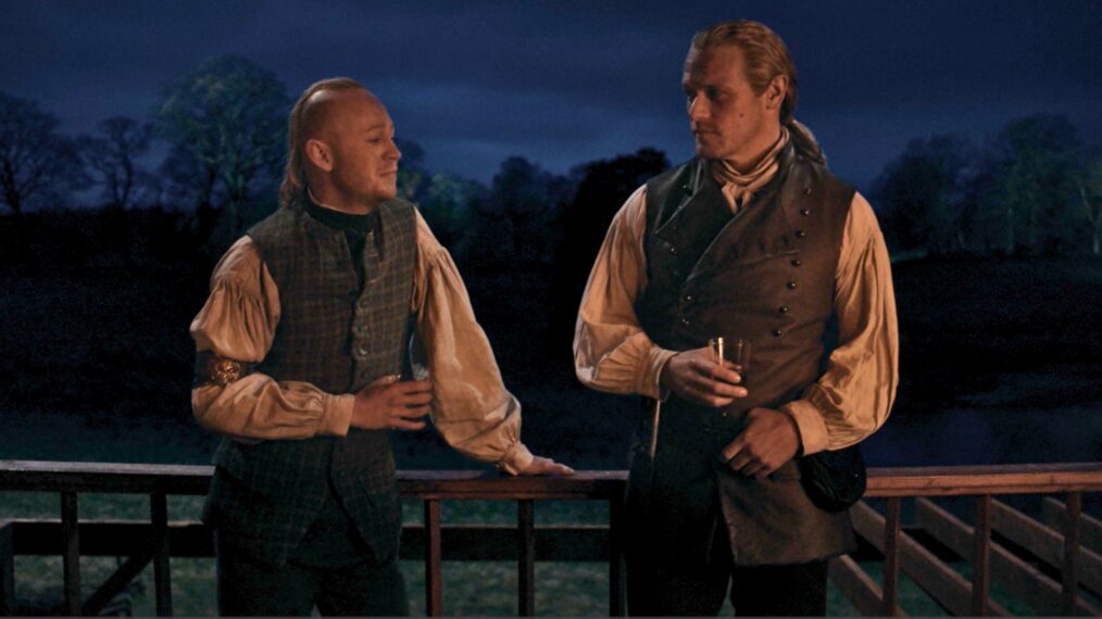 John Bell and Sam Heughan in 'Outlander' Season 8