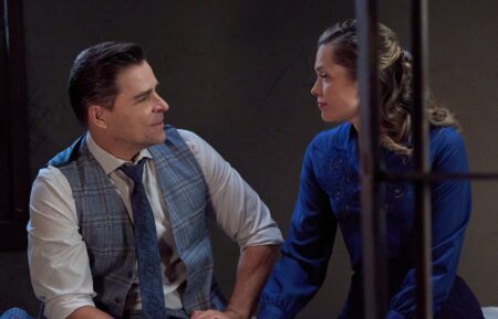 Kavan Smith and Pascale Hutton in 'When Calls the Heart' Season 13