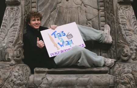 Walker Scobell on set of 'Percy Jackson and the Olympians' Season 3