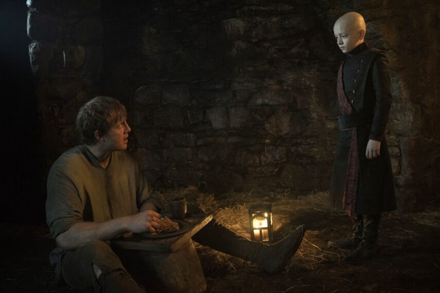 Peter Claffey as Dunk and Dexter Sol Ansell as Egg in 'A Knight of the Seven Kingdoms' Season 1 Episode 4