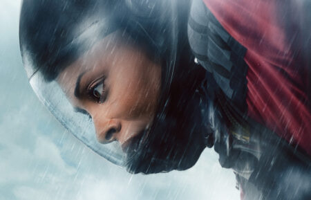 Eva Marcille in key art for Lifetime's 'Pushed Off a Plane and Survived'