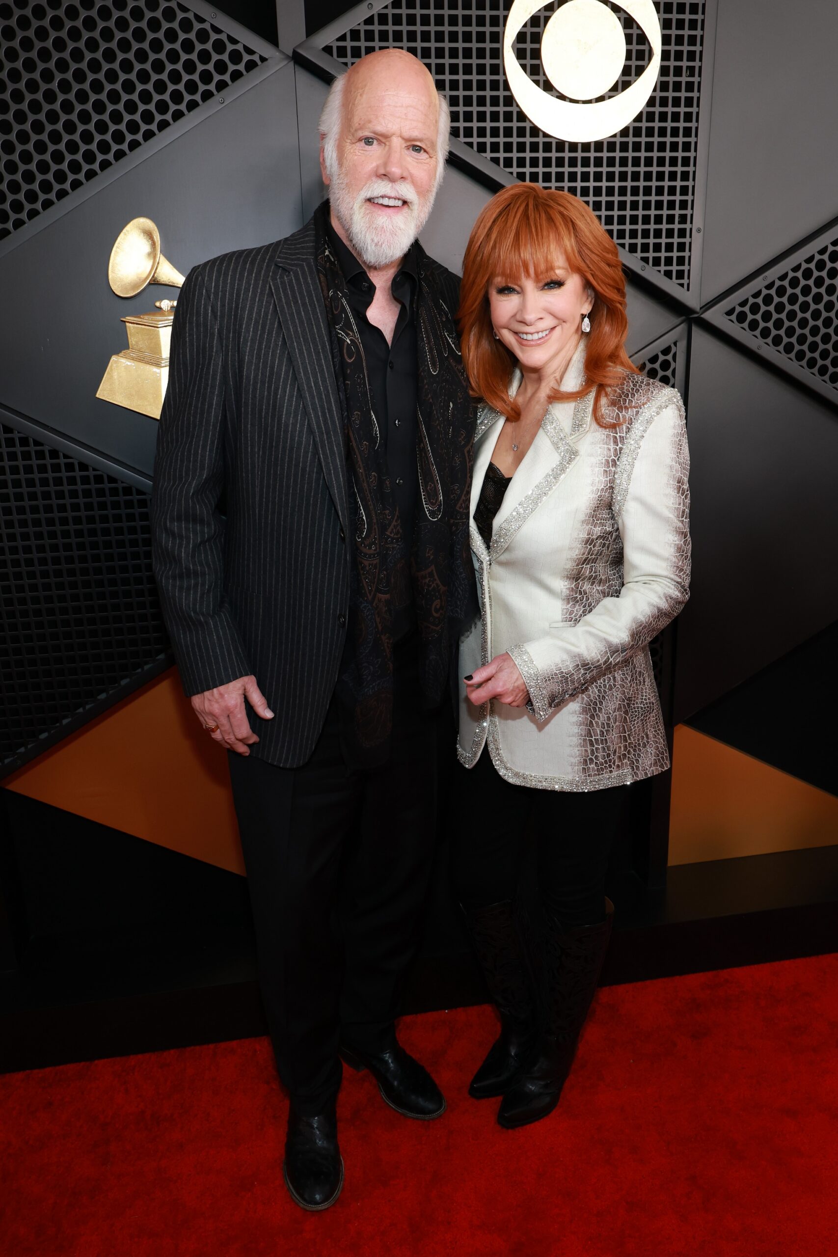 Rex Linn and Reba McEntire attend the 68th GRAMMY Awards on February 01
