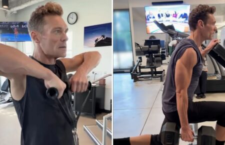 Ryan Seacrest working out in a new video on Instagram