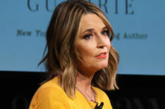 Savannah Guthrie speaks onstage during Savannah Guthrie in Conversation with Hoda Kotb: Reflections on Faith at 92NY on February 22, 2024, in New York City