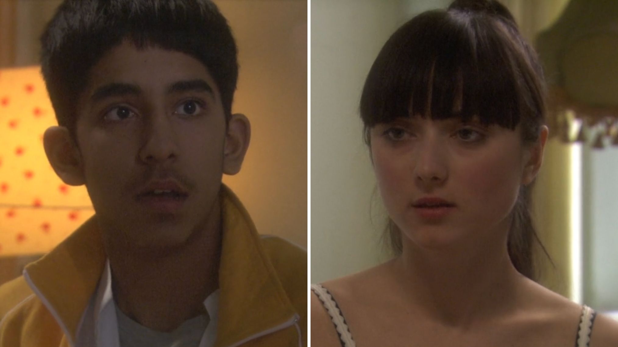 Dev Patel and Olga Fedori in 'Skins'