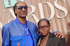 Snoop Dogg and daughter Cori Broadus at the 2025 BET Awards at Peacock Theater on June 9, 2025, in Los Angeles, California