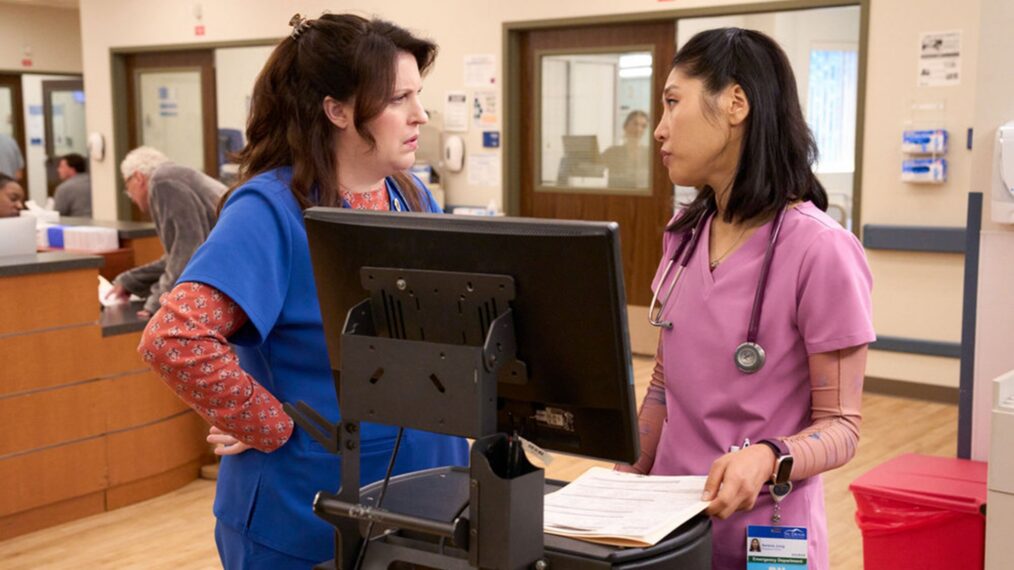 Allison Tolman and Kahyun Kim in 'St. Denis Medical'