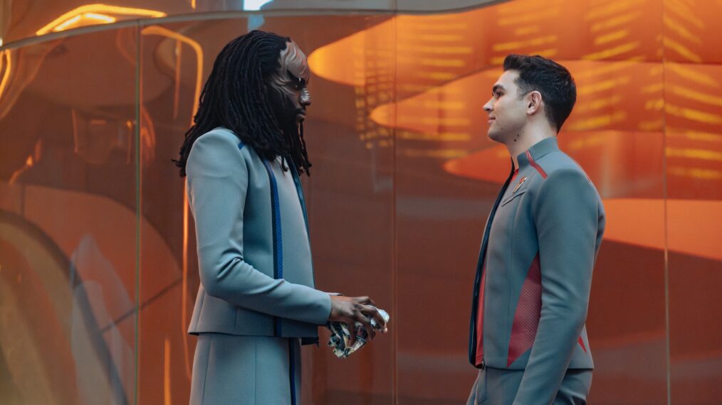Karim Diané as Jay-Den and George Hawkins as Darem in season 1, episode 7, of 'Star Trek: Starfleet Academy'