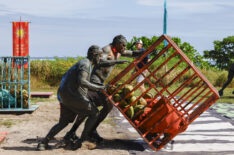 Rick Devens and Joe Hunter compete in 'Survivor 50' premiere challenge