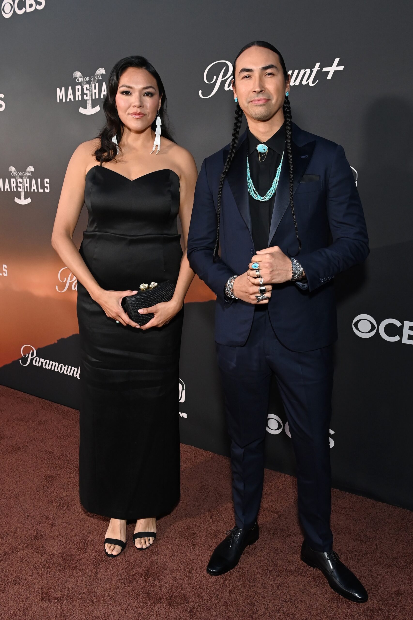 Christine Means and Tatanka Means attend CBS's 