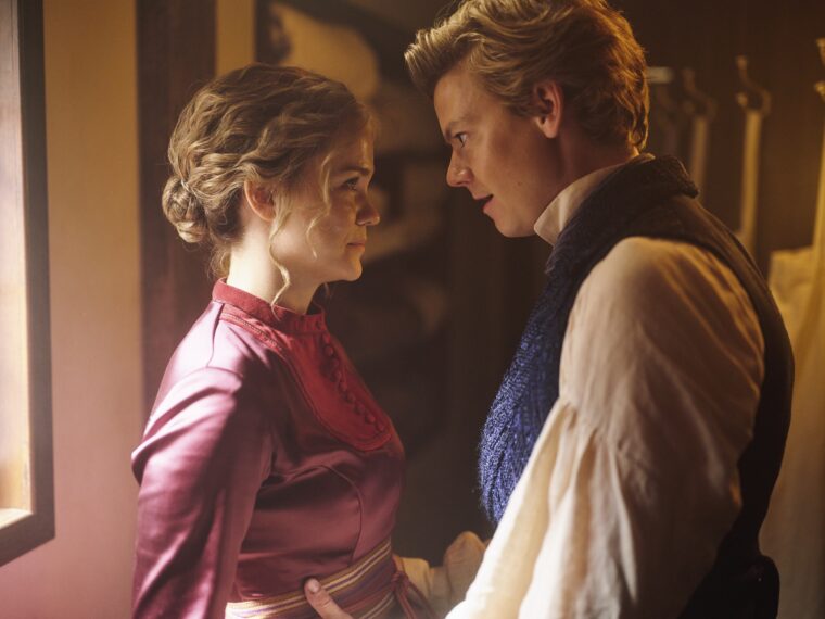 Maia Mitchell and Thomas Brodie-Sangster in 'The Artful Dodger' Season 2