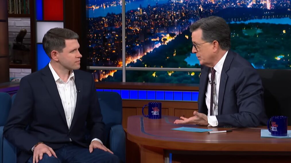 James Talarico and Stephen Colbert on 'The Late Show'
