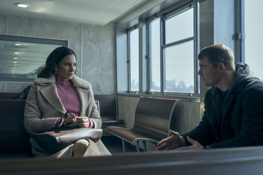 Genesis Rodriguez as Isabel, Gabriel Basso as Peter Sutherland — 'The Night Agent' Season 3 Episode 3