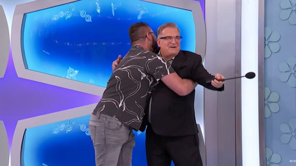 'The Price Is Right' contestant James McMillan hugging Drew Carey on February 16, 2026