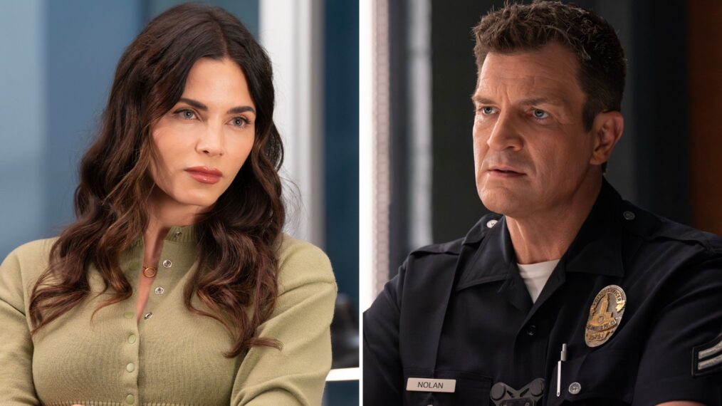 Jenna Dewan as Bailey, Nathan Fillings Nolan — 'The Rookie' Season 8 Episode 6 'Burn 4 Love'