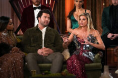 Chris 'C.T.' Tamburello and Trishelle Cannatella during The Traitors Season 2 Reunion.