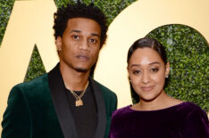 Cory Hardrict and Tia Mowry attend the 3rd Annual MACRO Pre-Oscar Party on February 06, 2020 in West Hollywood, California