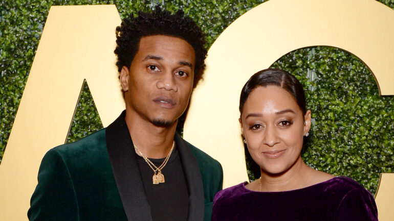 Cory Hardrict and Tia Mowry attend the 3rd Annual MACRO Pre-Oscar Party on February 06, 2020 in West Hollywood, California