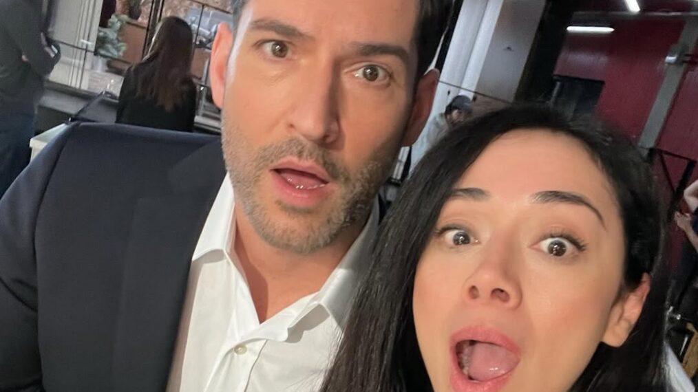 Tom Ellis and Aimee Garcia – 'CIA' Set