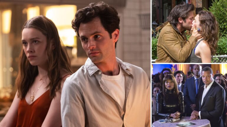 Victoria Pedretti and Penn Badgley; Justin Chatwin and Emmy Rossum; Taraji P. Henson and Terrence Howard
