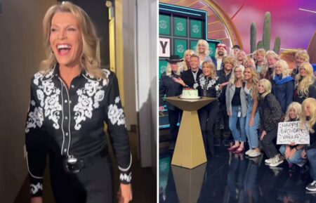 Vanna White on the set of 