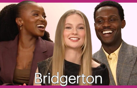 Masali Baduza, Hannah Dodd and Victor Alli of 'Bridgerton'