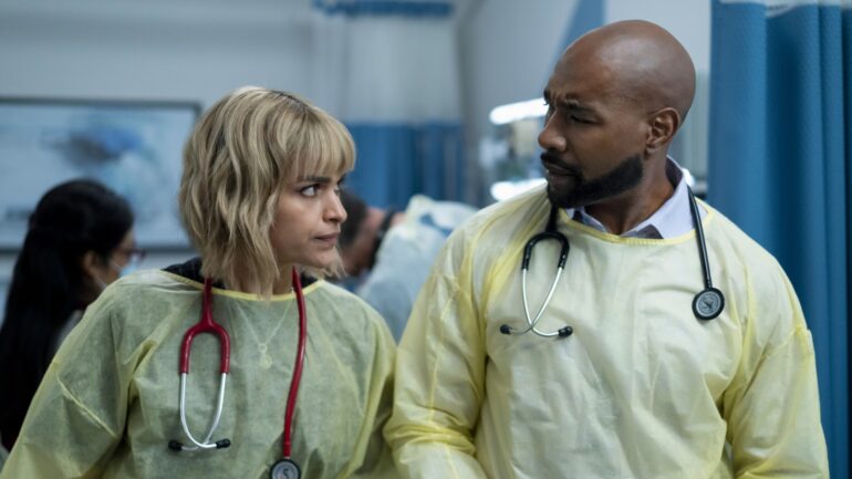 Eve Harlow as Dr. Ingrid Derian and Morris Chestnut as Dr. John Watson — 'Watson' Season 2 Episode 11 