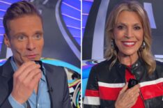 'Wheel of Fortune' cohosts (from left) Ryan Seacrest and Vanna White do their best NASCAR impressions