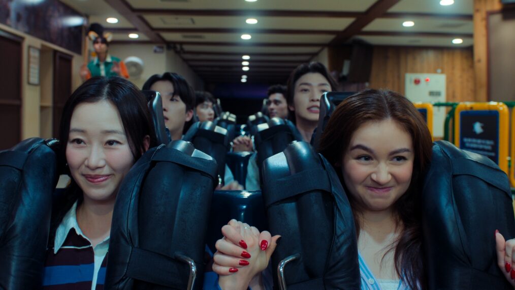 Gia Kim as Yuri Han, Anna Cathcart as Kitty Song Covey in episode 305 of XO, Kitty.