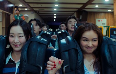 Gia Kim as Yuri Han, Anna Cathcart as Kitty Song Covey in episode 305 of XO, Kitty.