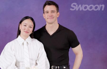 Yerin Ha and Luke Thompson for 'Bridgerton's digital cover story