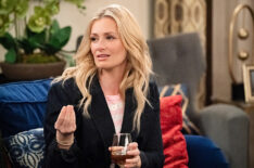 “Welcome to the Things We Do for Love” – Marty meets Courtney’s intimidating father to ask for his blessing, but Clancy’s (Anthony Anderson) cryptic response sends Calvin and Tina digging for answers. Meanwhile, Gemma and Dave are stunned by Grover’s tattoo, on THE NEIGHBORHOOD, Monday, March 30 (8:00-8:30 PM, ET/PT) on the CBS Television Network, and streaming on Paramount+. Pictured: Beth Behrs as Gemma. Photo: Monty Brinton/CBS ©2025 CBS Broadcasting, Inc. All Rights Reserved.