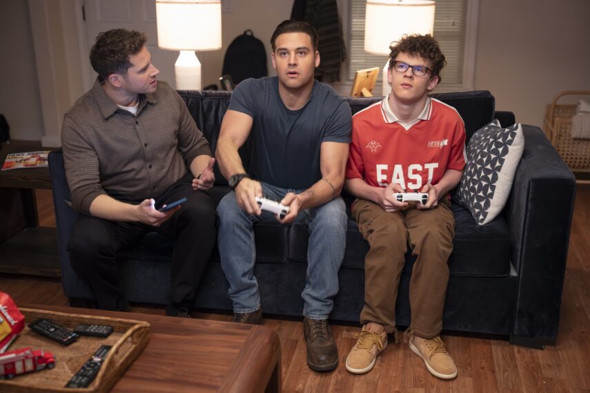 Oliver Stark as Buck, Ryan Guzman as Eddie, and Gavin McHugh as Chris &mdash; '9-1-1' Season 9 Episode 12 