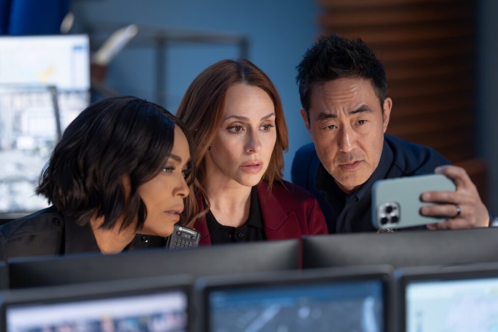 Angela Bassett as Athena, Jennifer Love Hewitt as Maddie, and Kenneth Choi as Chimney — '9-1-1' Season 9 Episode 13 