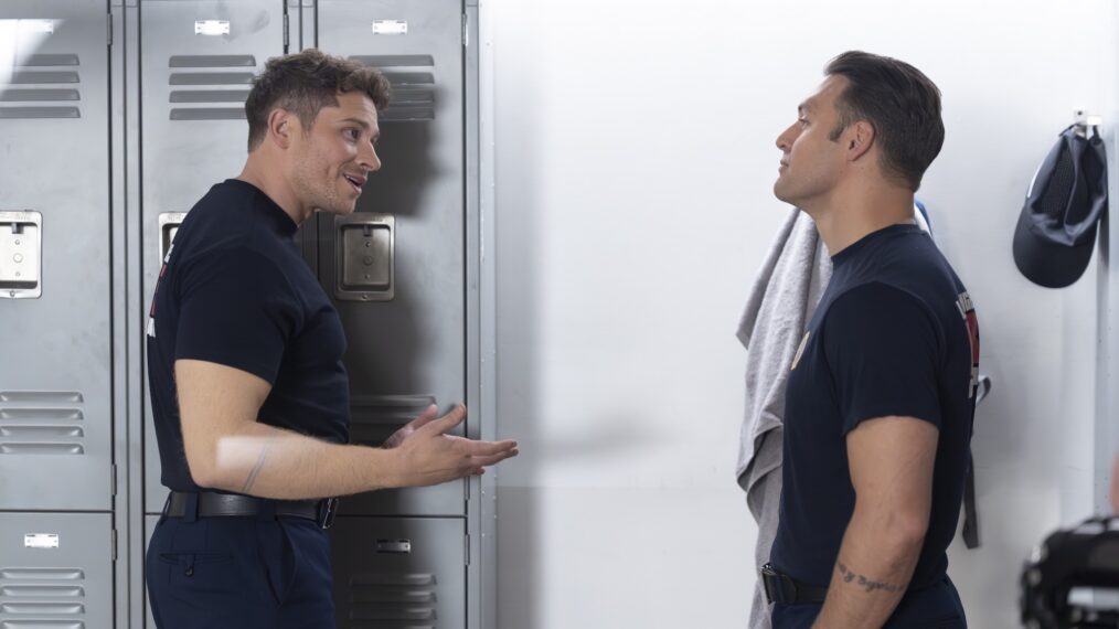 Oliver Stark as Buck and Ryan Guzman as Eddie — '9-1-1' Season 9 Episode 14 'D.I.Y.'