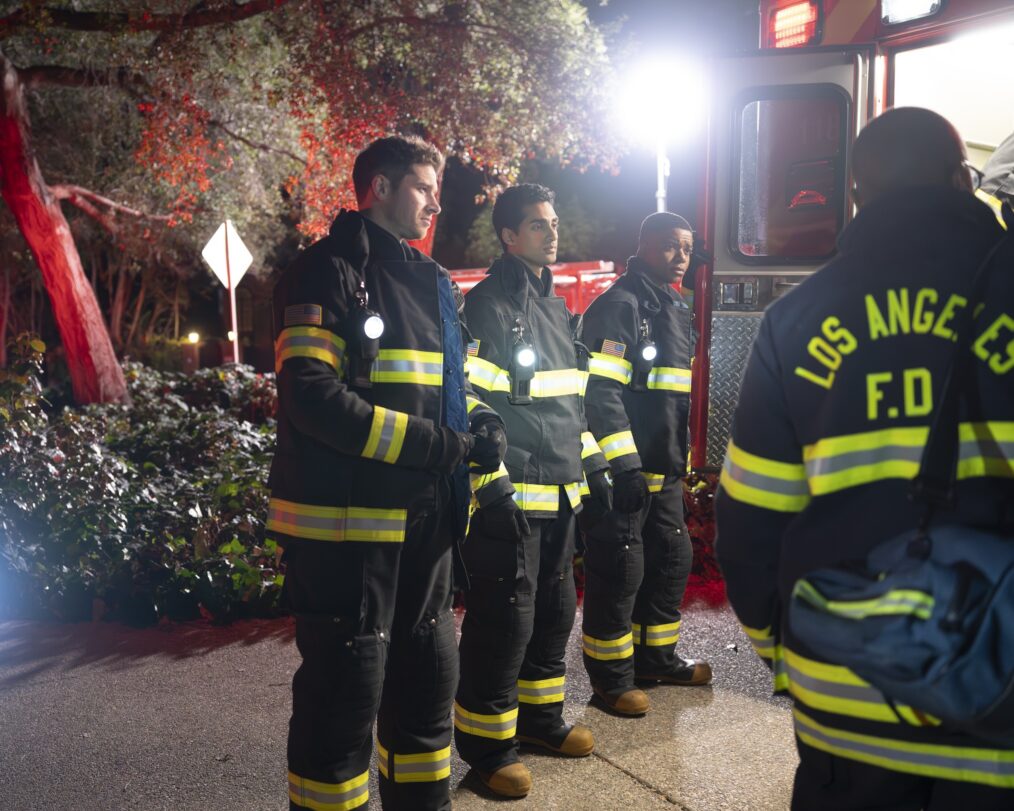 Oliver Stark as Buck, Anirudh Pisharody as Ravi, Elijah M. Cooper as Harry — '9-1-1' Season 9 Episode 14 