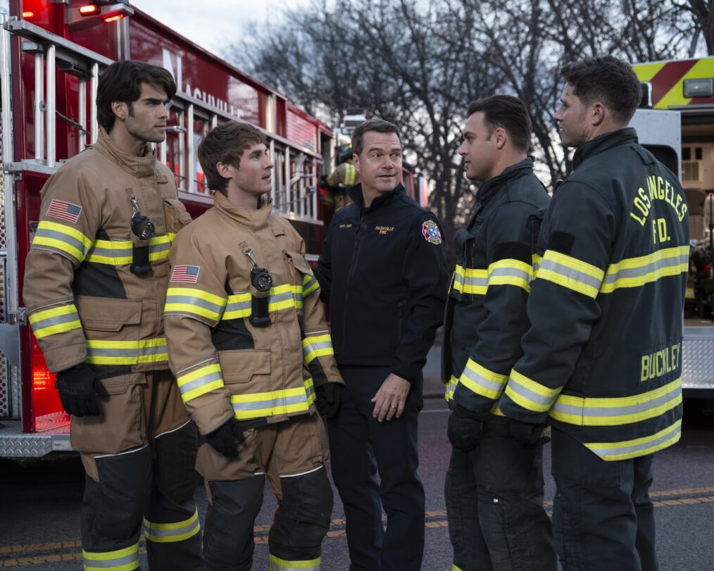 Hunter McVey, Michael Provost, Chris O'Donnell, Ryan Guzman, Oliver Stark — '9-1-1: Nashville' Crossover 