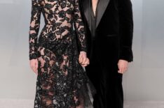 Abby Champion and Patrick Schwarzenegger attend the 2026 Vanity Fair Oscar Party Hosted By Mark Guiducci at Los Angeles County Museum of Art on March 15, 2026 in Los Angeles, California.
